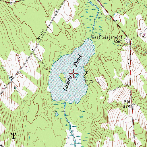 Topographic Map of Lawry Pond, ME