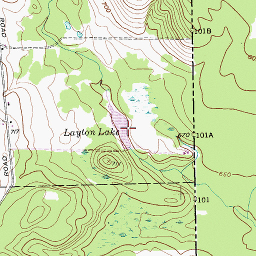 Topographic Map of Layton Lake, ME