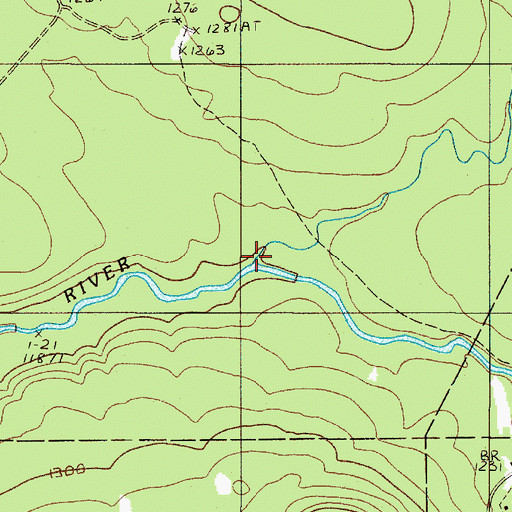 Topographic Map of Lazy Tom Stream, ME