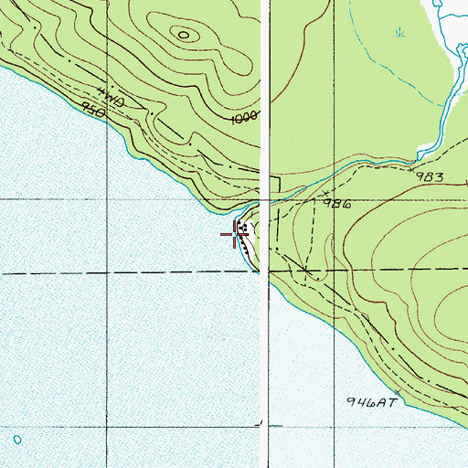 Topographic Map of Leadbetter Brook, ME