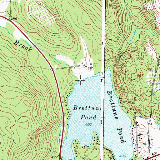 Topographic Map of Leavitt Brook, ME