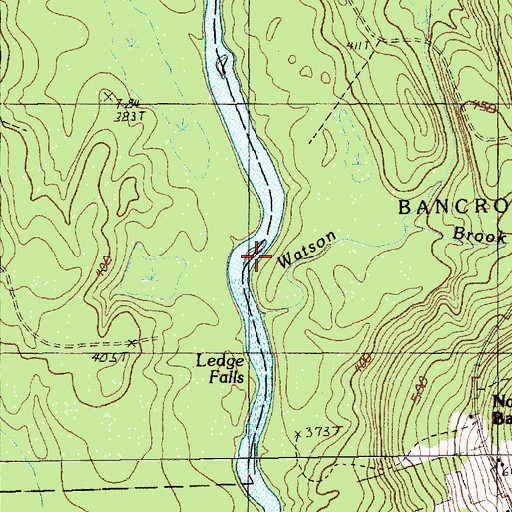 Topographic Map of Ledge Falls, ME