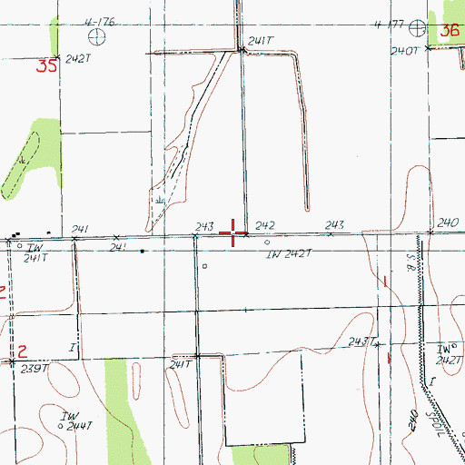 Topographic Map of Burnt Hill, AR