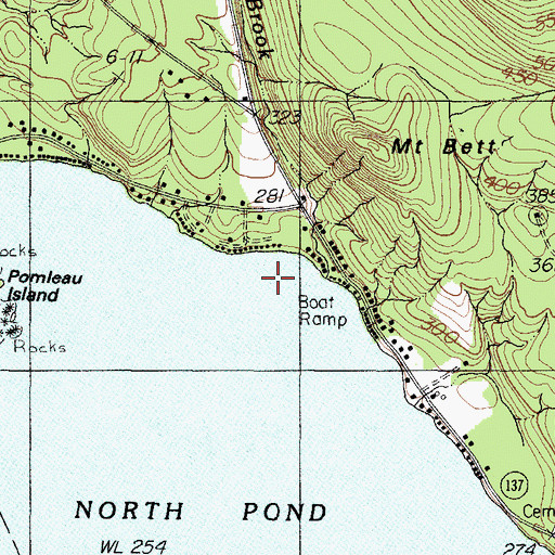 Topographic Map of Leech Brook, ME