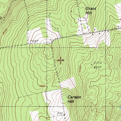 Topographic Map of Leighton Cemetery, ME
