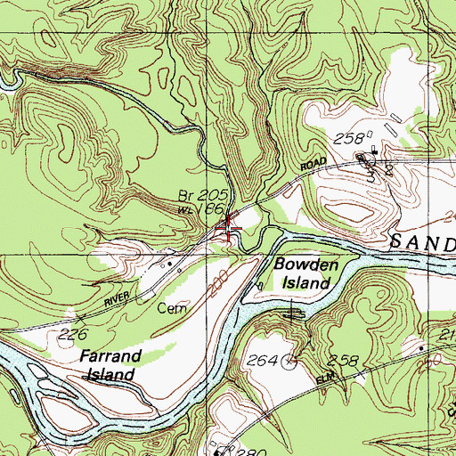 Topographic Map of Lemon Stream, ME