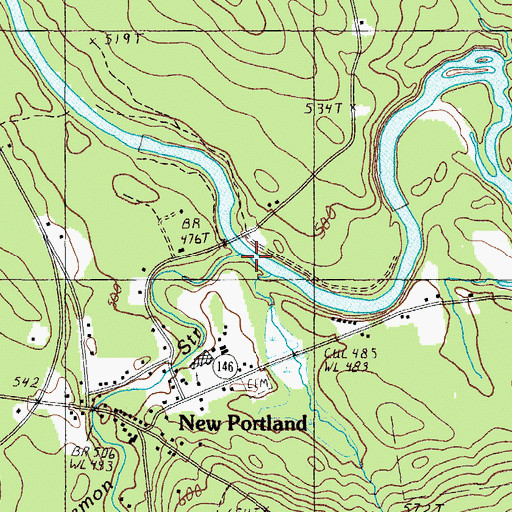 Topographic Map of Lemon Stream, ME