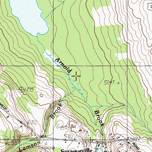 Topographic Map of Lamson Brook, ME