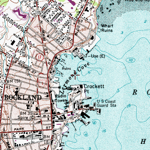 Topographic Map of Lermond Cove, ME