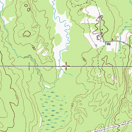 Topographic Map of Levensaler Brook, ME