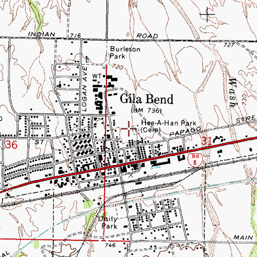 Topographic Map of Hee - A - Han Park, AZ