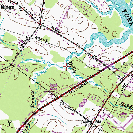 Topographic Map of Libby Brook, ME