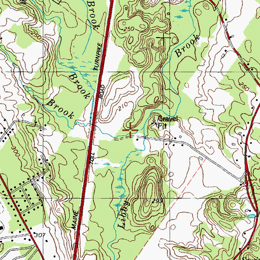 Topographic Map of Libby Brook, ME