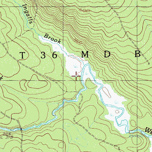 Topographic Map of Libby Brook, ME