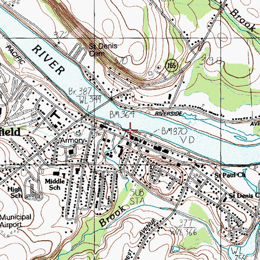 Topographic Map of Libby Brook, ME