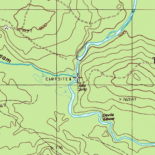 Topographic Map of Libby Camp, ME