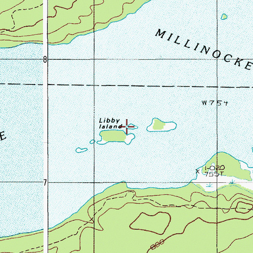 Topographic Map of Libby Island, ME