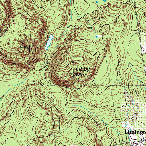 Topographic Map of Libby Mountain, ME