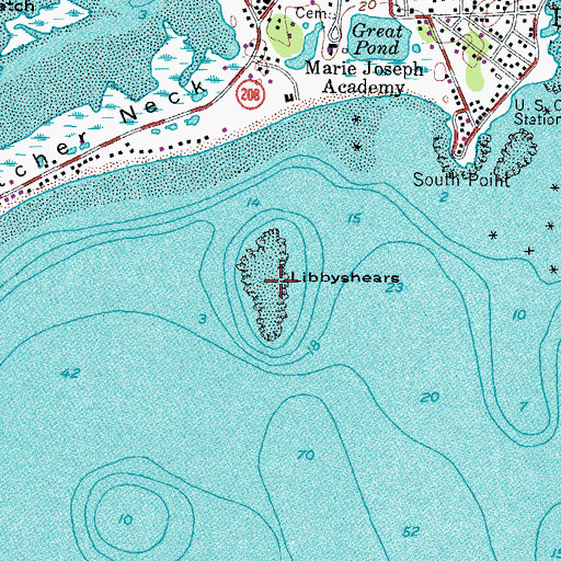 Topographic Map of Libbyshears, ME