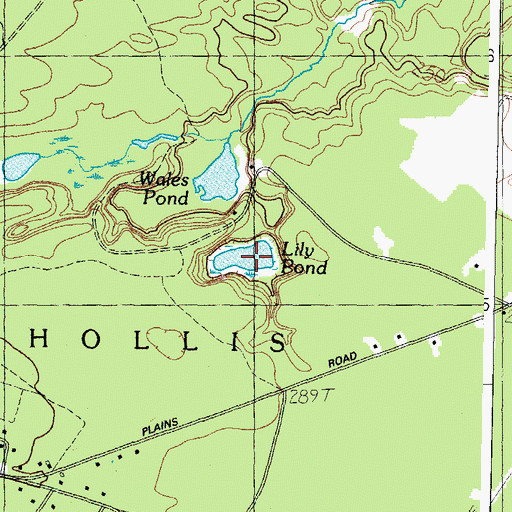 Topographic Map of Lily Pond, ME
