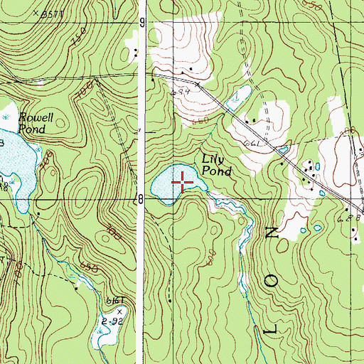 Topographic Map of Lily Pond, ME