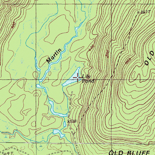 Topographic Map of Lily Pond, ME