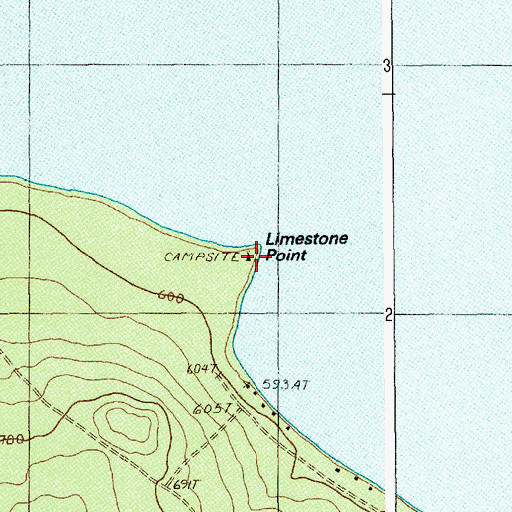 Topographic Map of Limestone Point, ME