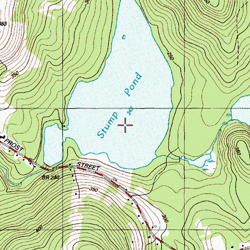 Topographic Map of Lincoln Center, ME