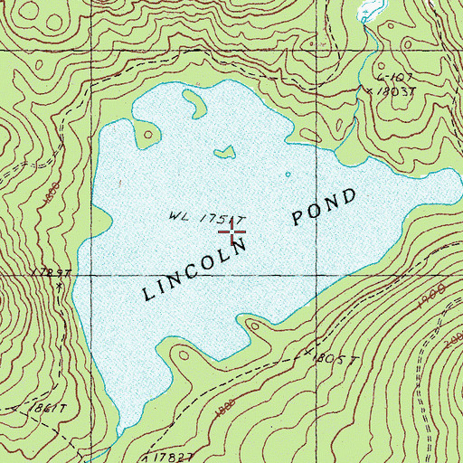 Topographic Map of Lincoln Pond, ME