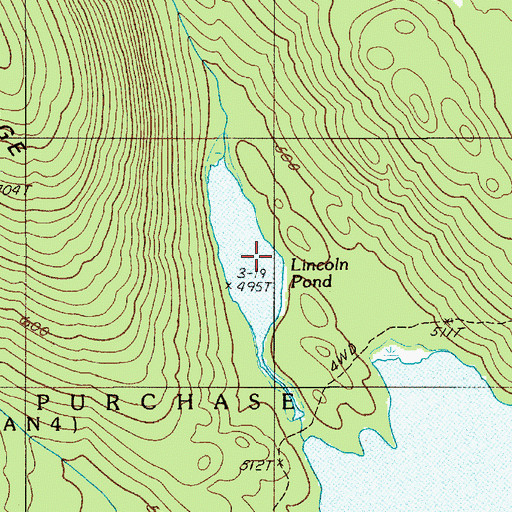 Topographic Map of Lincoln Pond, ME