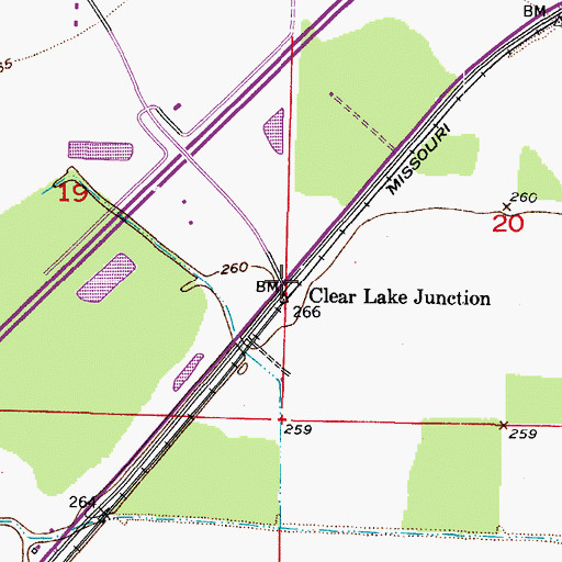 Topographic Map of Clear Lake Junction, AR
