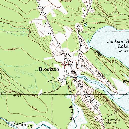 Topographic Map of Lincoln School, ME