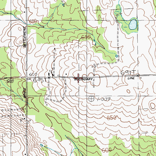 Topographic Map of Lincoln School, ME