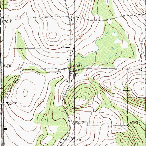 Topographic Map of Lincoln School, ME