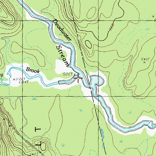 Topographic Map of Lindsey Brook, ME