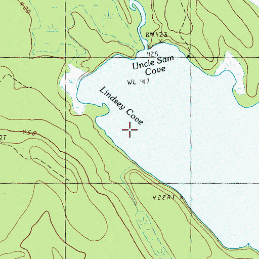 Topographic Map of Lindsey Cove, ME
