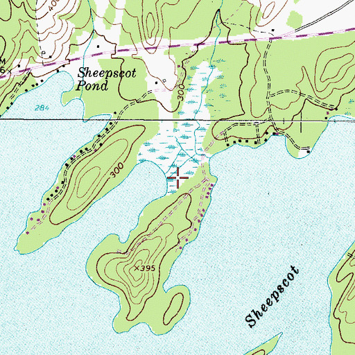 Topographic Map of Linscott Branch, ME