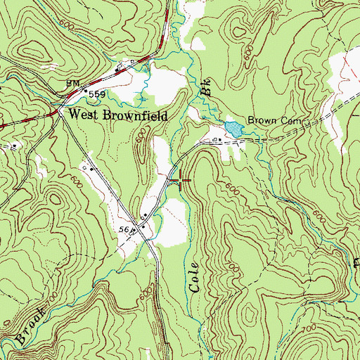 Topographic Map of Linscott Brook, ME