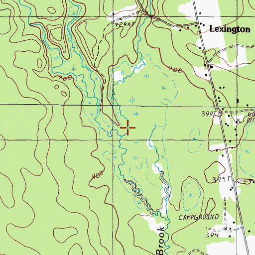 Topographic Map of Little Alder Brook, ME