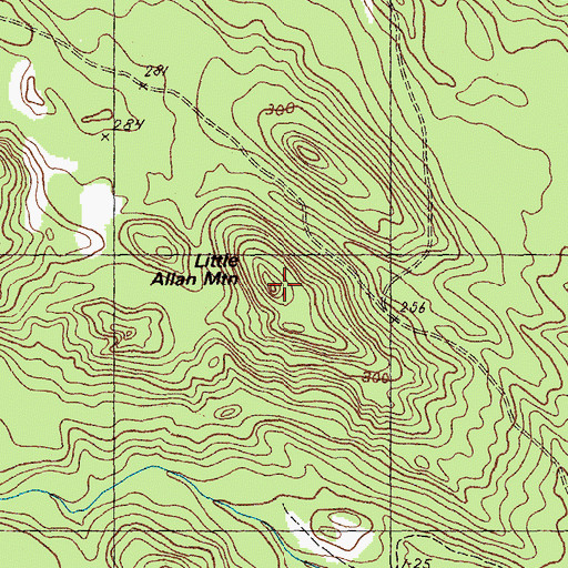 Topographic Map of Little Allan Mountain, ME