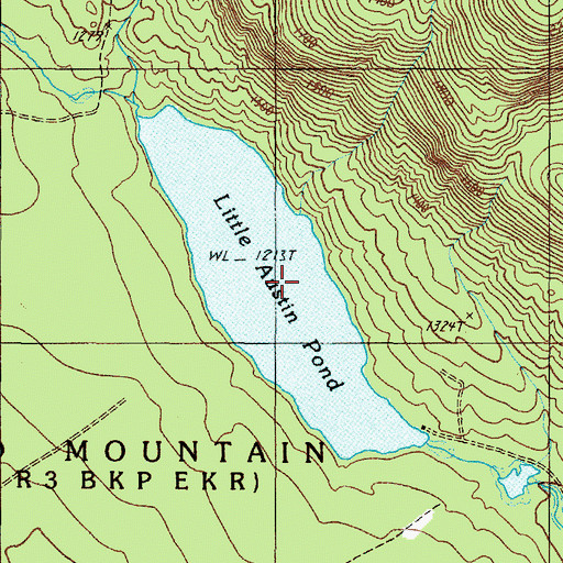 Topographic Map of Little Austin Pond, ME