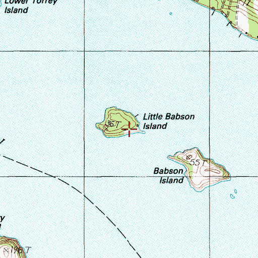 Topographic Map of Little Babson Island, ME