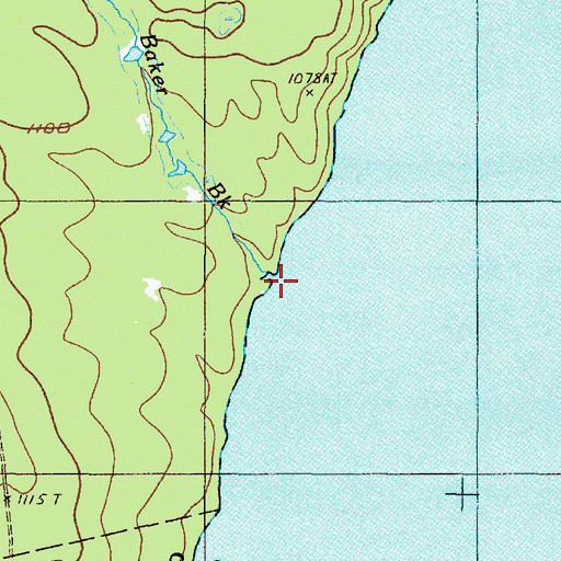 Topographic Map of Little Baker Brook, ME