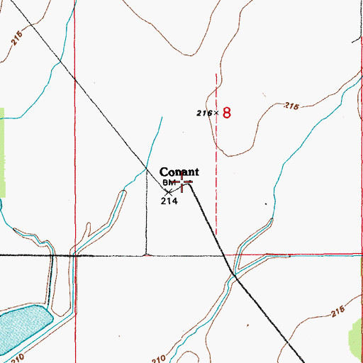 Topographic Map of Conant, AR