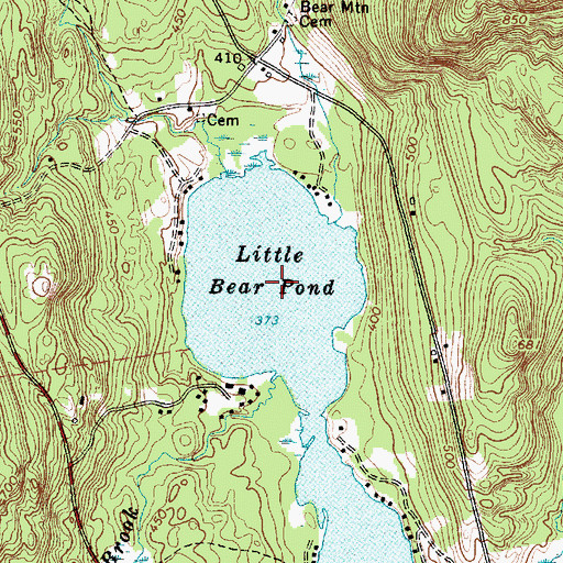 Topographic Map of Little Bear Pond, ME