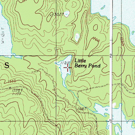 Topographic Map of Little Berry Pond, ME