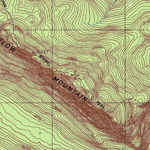 Topographic Map of Little Bigelow Mountain, ME