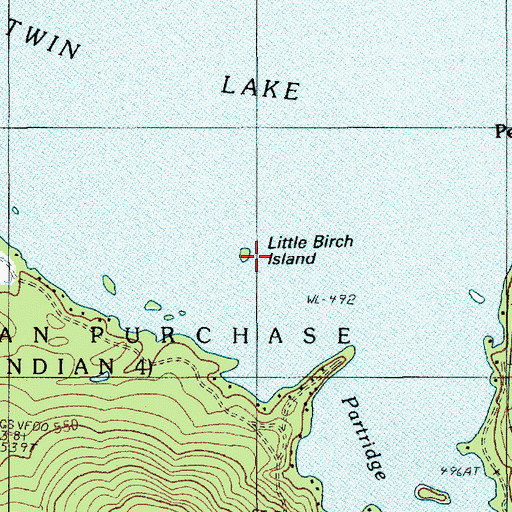 Topographic Map of Little Birch Island, ME