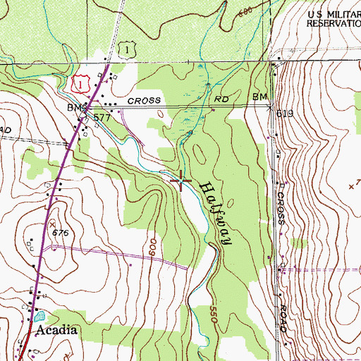 Topographic Map of Little Black Brook, ME