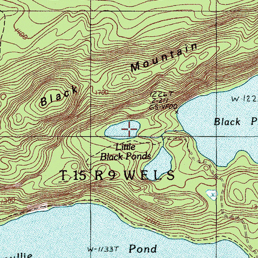 Topographic Map of Little Black Ponds, ME